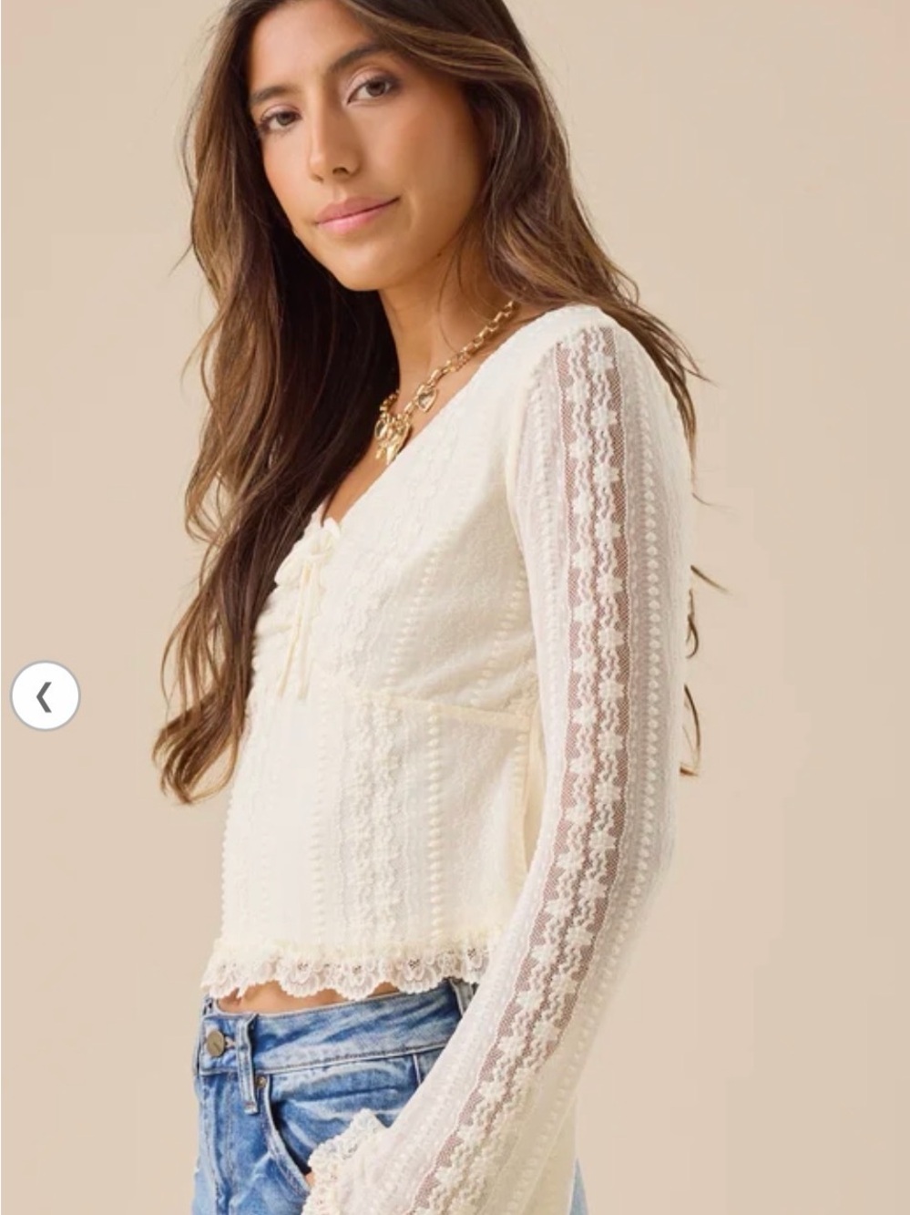 Altar'd State Boston Bell Sleeve Lace Top